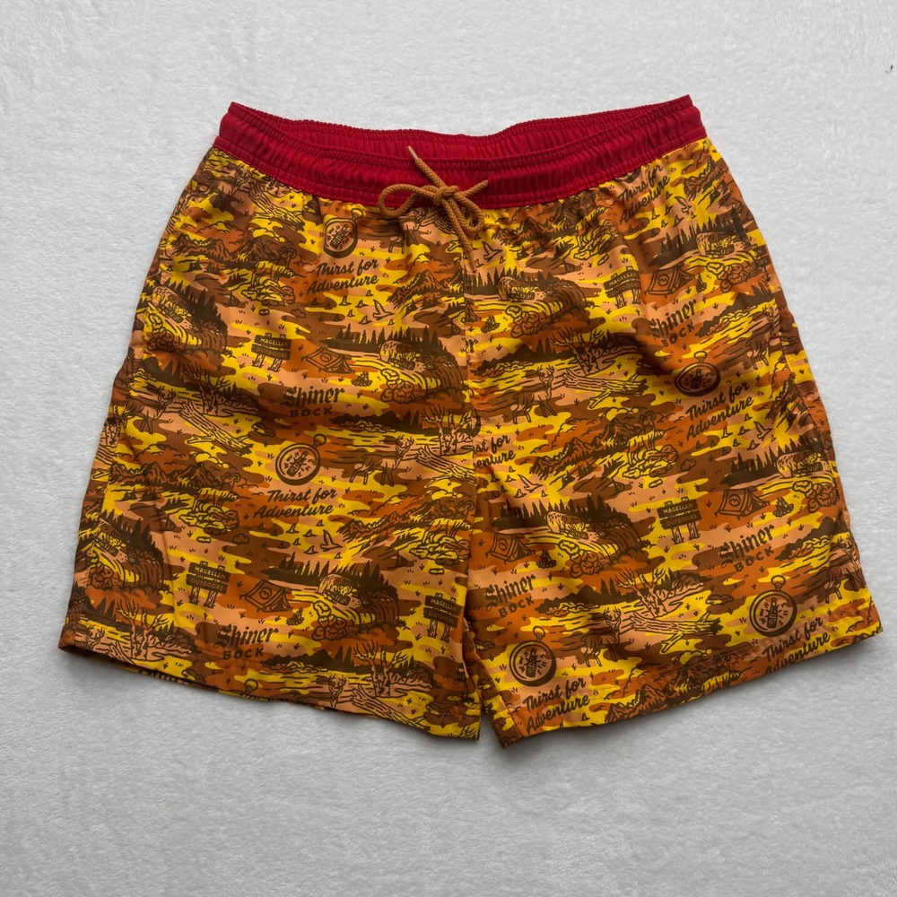 Magellan Outdoor Shorts Swim Trunks Adventure‎ Print Lined L